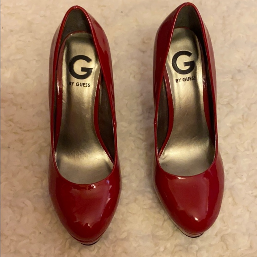 Red Guess Stilettos